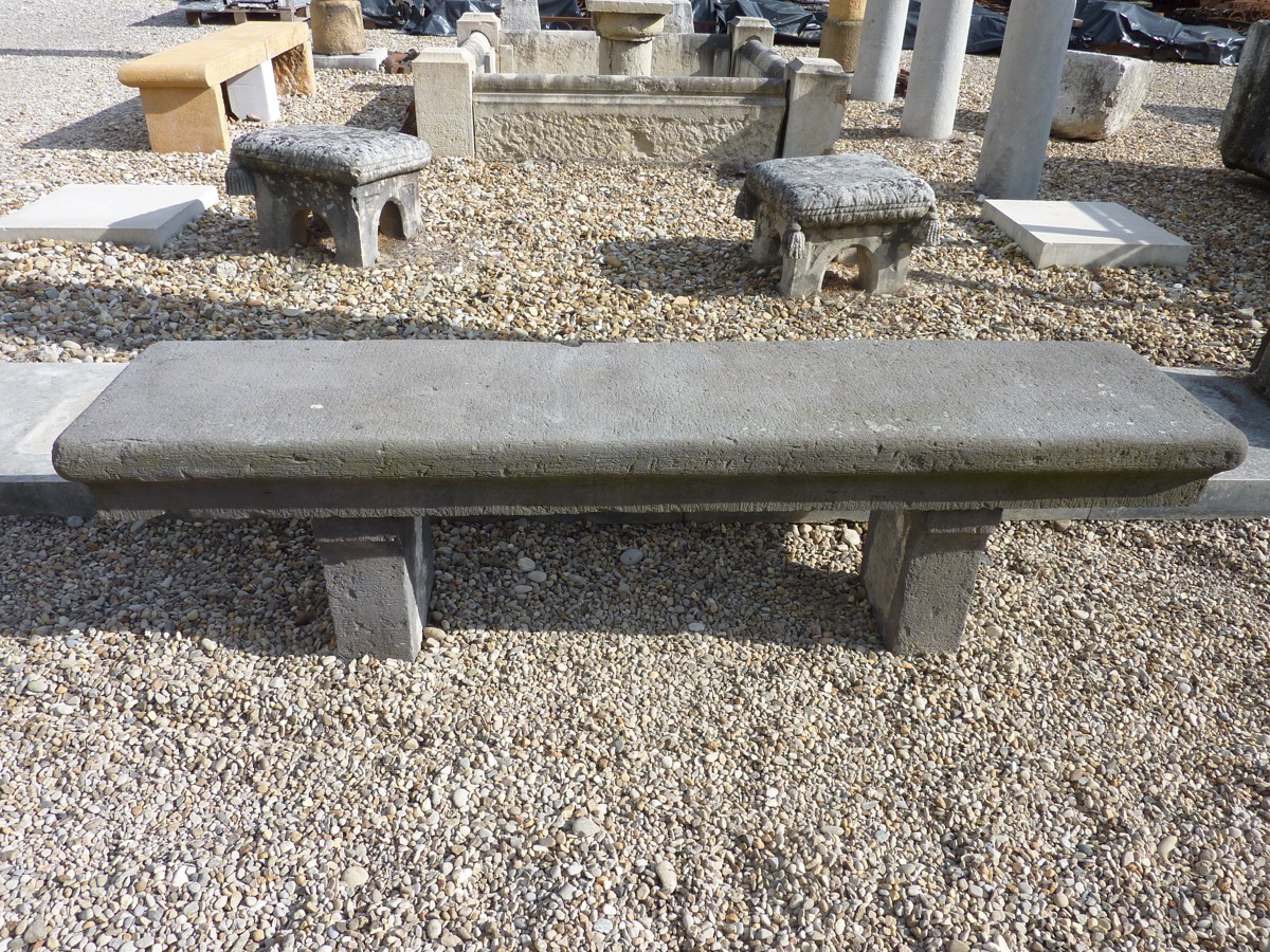 Antique bench  - Stone - Rustic country - XIXth C.