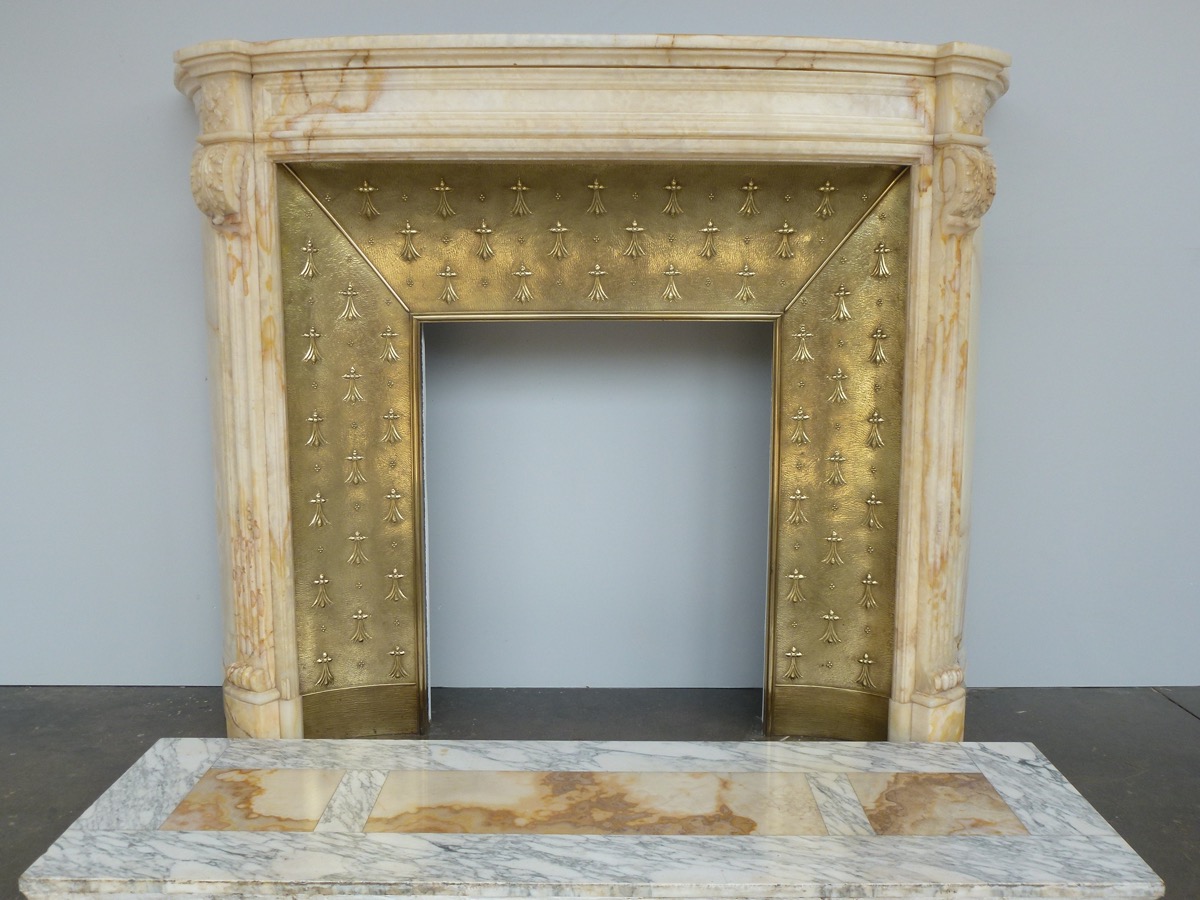 Antique fireplace  - Marble - Louis XVI - XXthC.