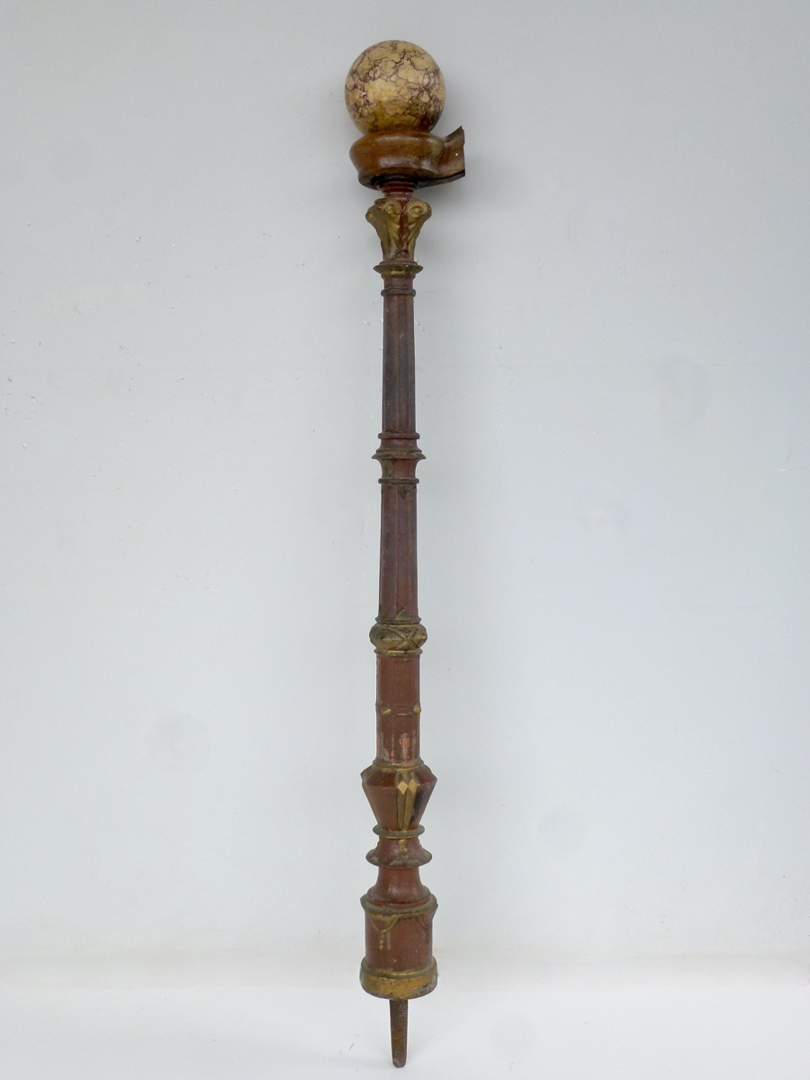 Poteau de départ rampe d'escalier  - Fonte - Napoléon III - XIXe S.