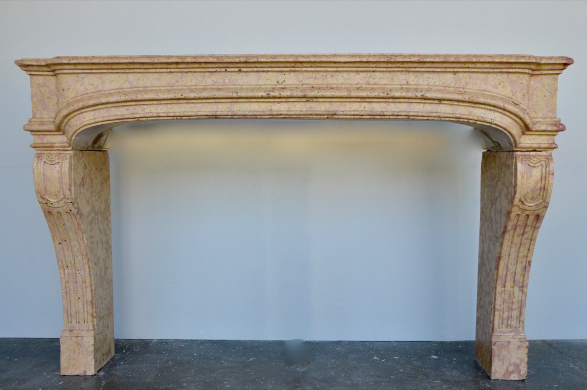 Antique fireplace  - Stone - Louis XIV - XVIIIthC.