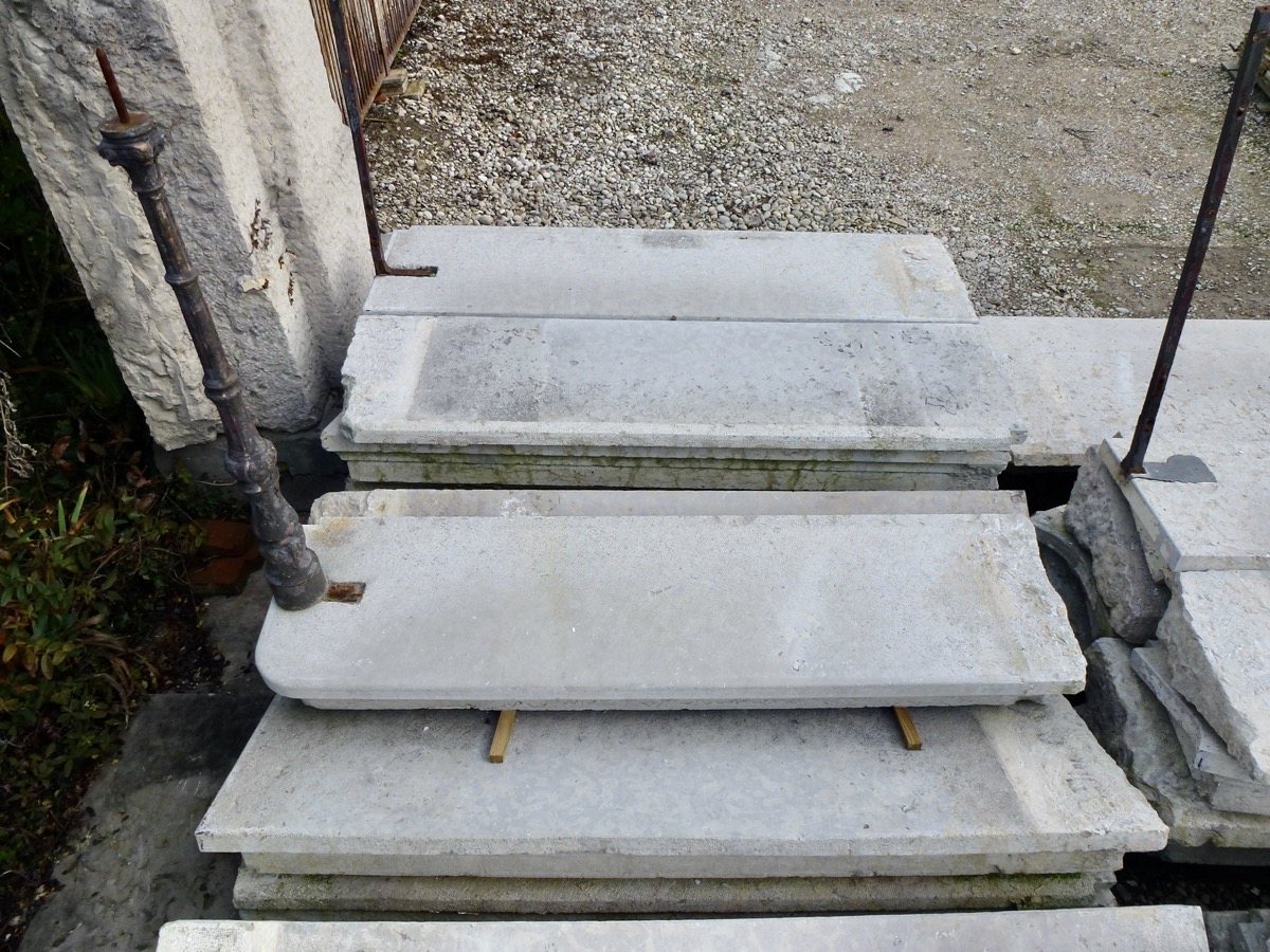 Antique stone stairs, Antique stone front steps