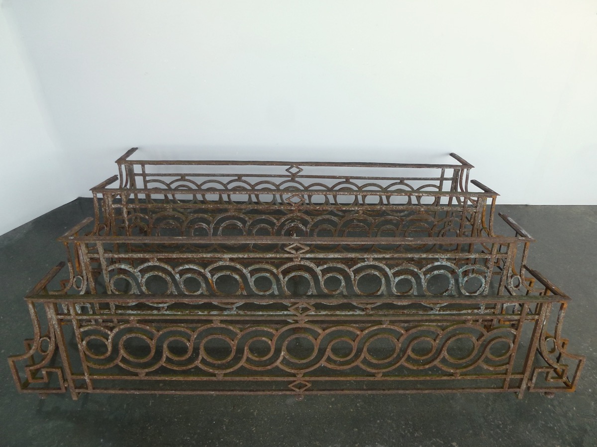 Antique balcony, Balustrade  - Wrought iron - Louis XVI - XVIIIthC.