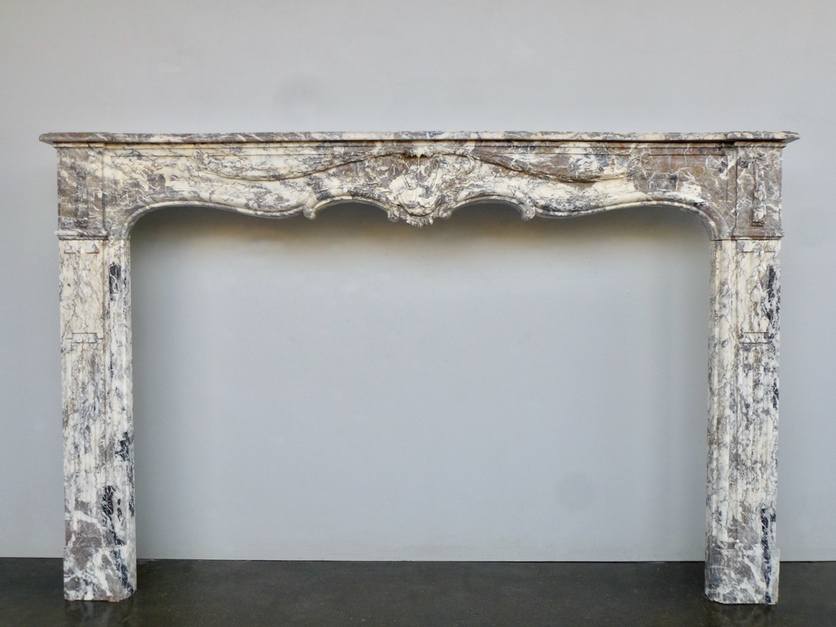 Antique fireplace  - Marble - Louis XV - XVIIIthC.