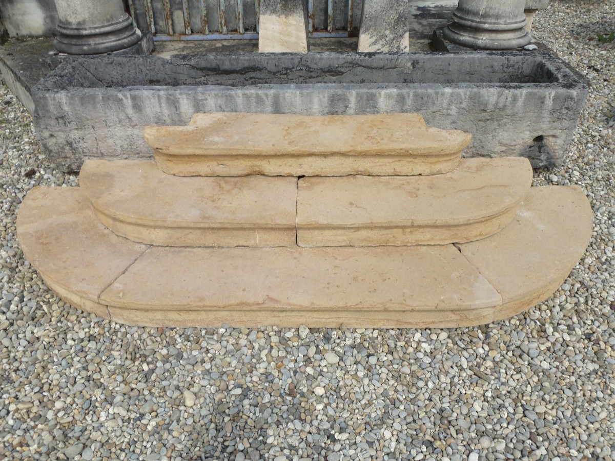Antique stone stairs, Antique stone front steps