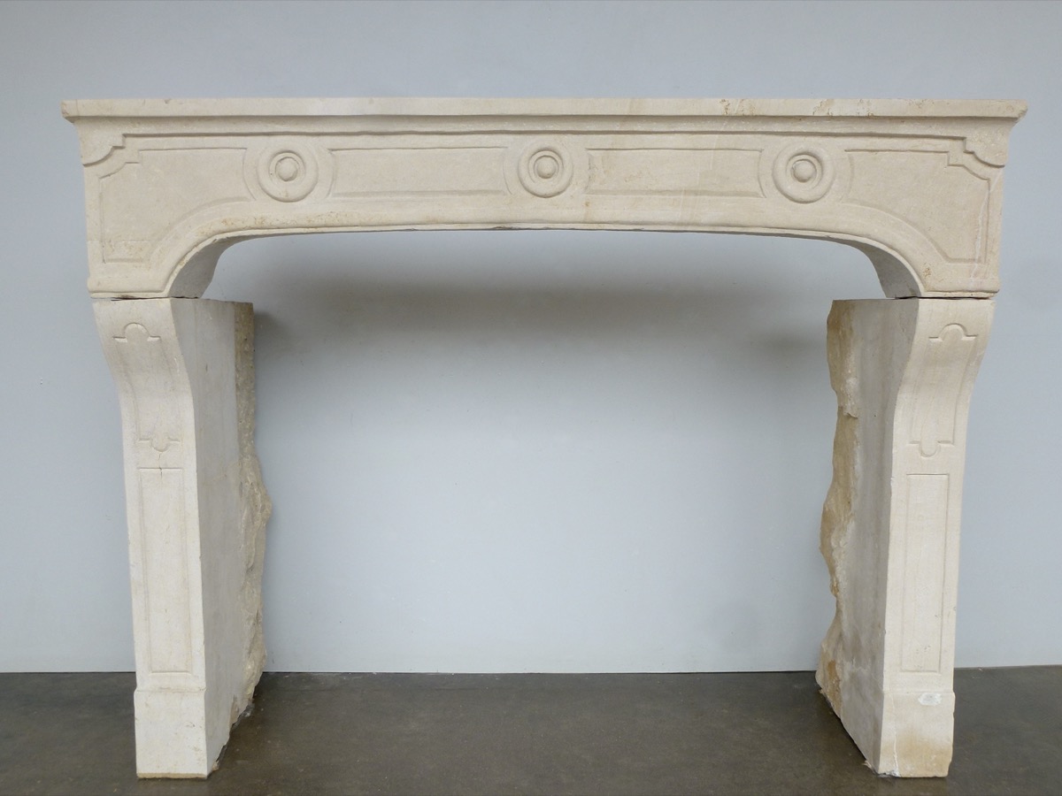 Antique fireplace  - Stone - Louis XIV - XXthC.