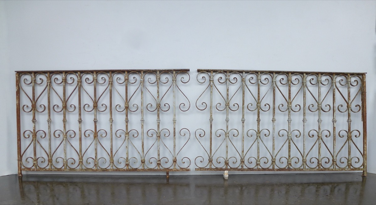 Antique balcony, Balustrade  - Wrought iron - Louis XV - XIXthC.