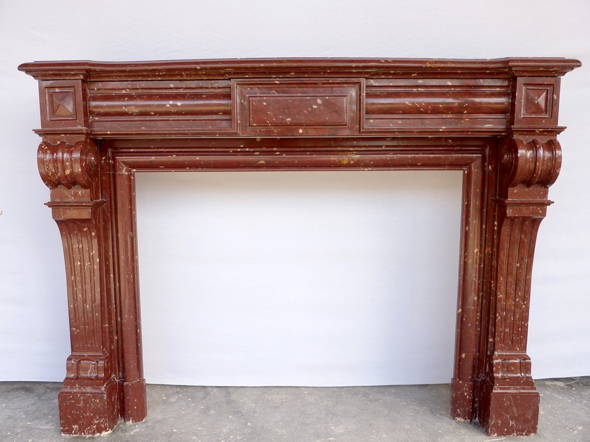 Antique fireplace  - Marble - Haussmannien - XIXth C.