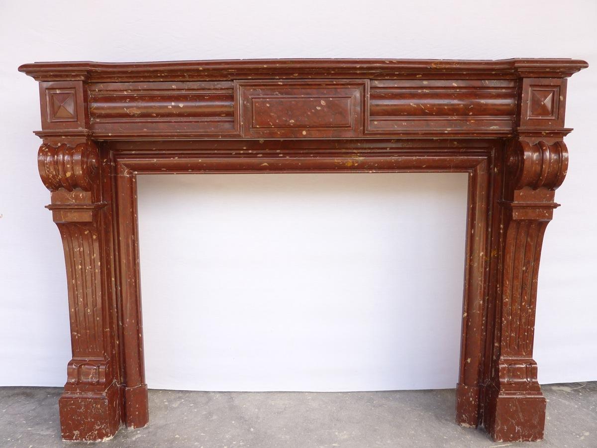 Antique fireplace  - Marble - Haussmannien - XIXthC.