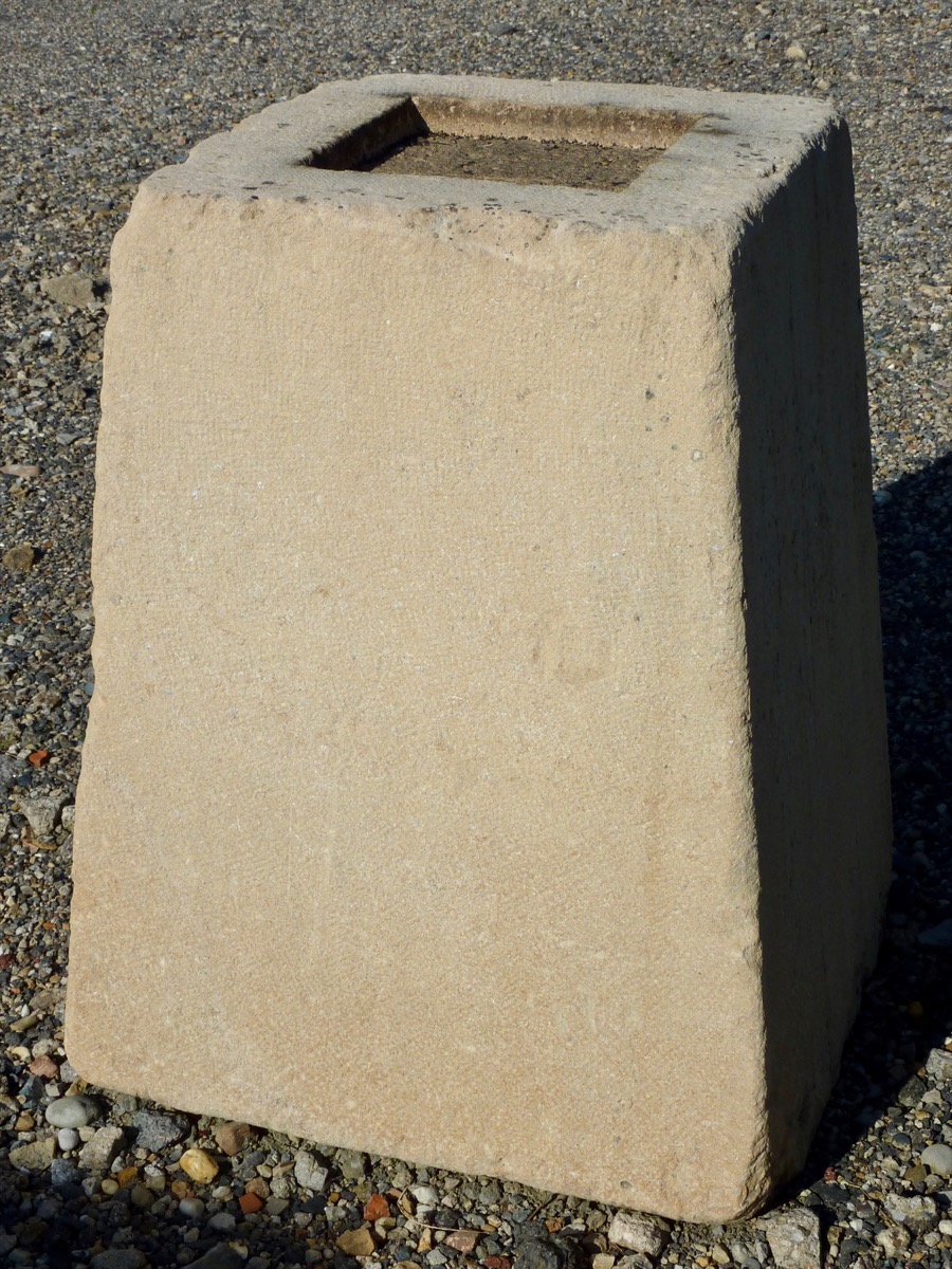Antique Pedestal, antique base  - Stone - Rustic country - XIXthC.